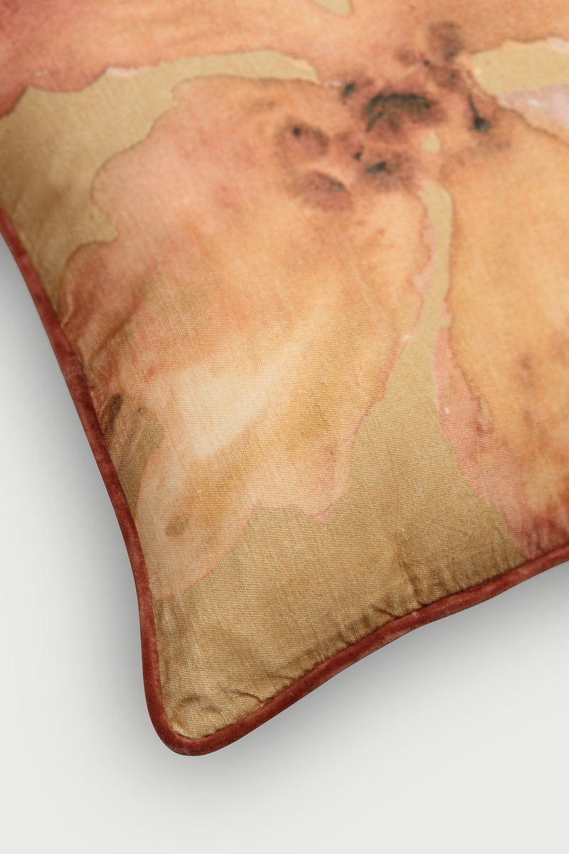 Bloom Ochre Velvet Cushion Cover