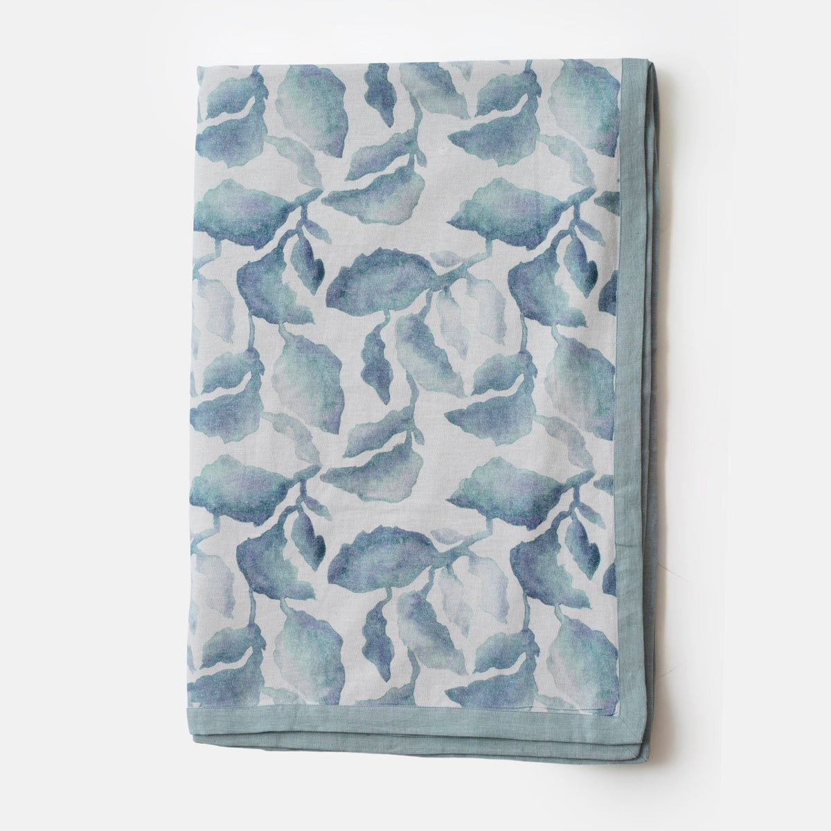 Cascade Blue Linen Bedspread