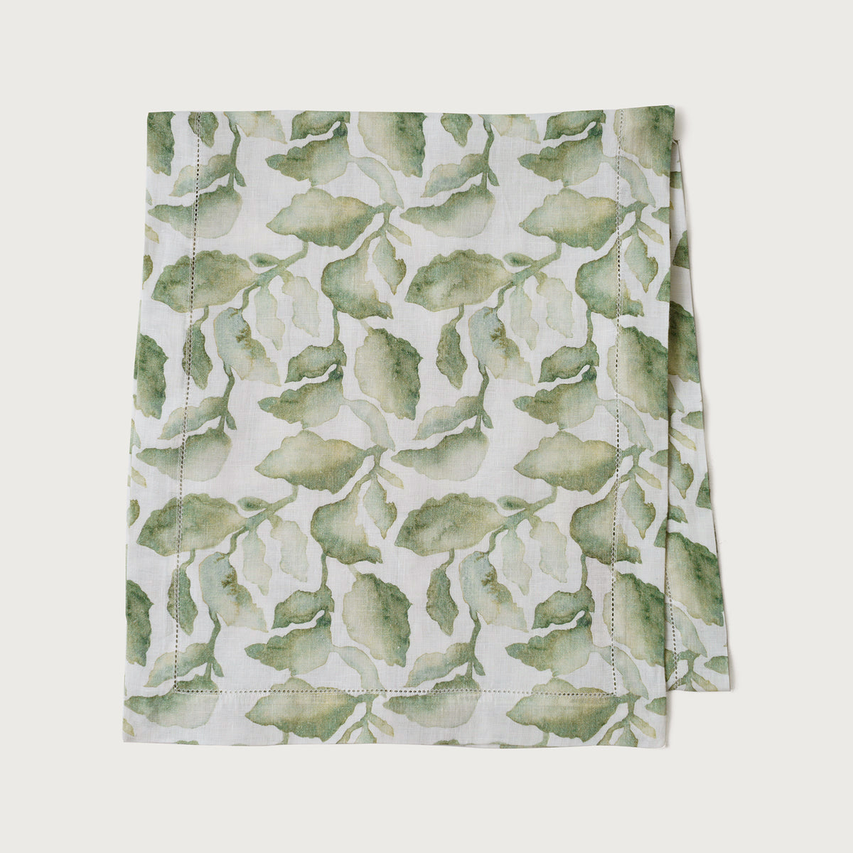 Cascade Green Linen Table Runner