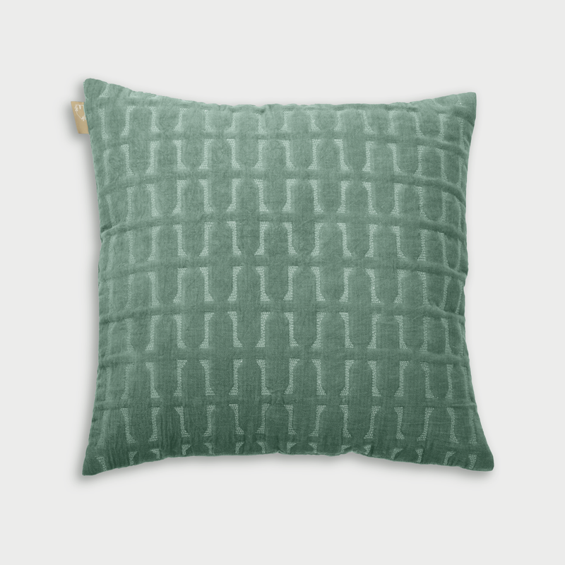 Twig Eucalyptus Embroidered Cushion Cover