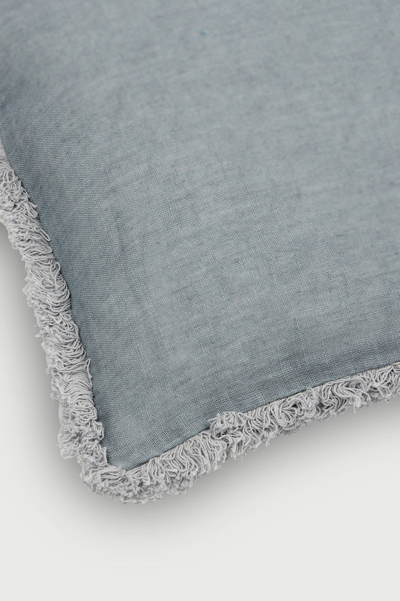 Fringe Azure Oblong Cushion Cover