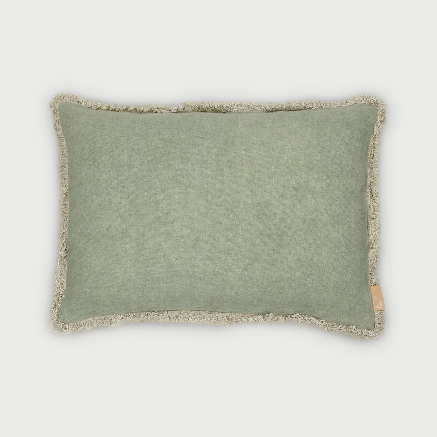 Fringe Fern Oblong Linen Cushion Cover