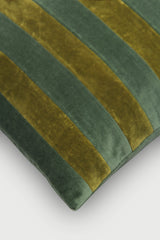 Holly Eucalyptus Velvet Stripe Cushion Cover