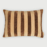 Holly Tan Brown Velvet Stripe Cushion Cover