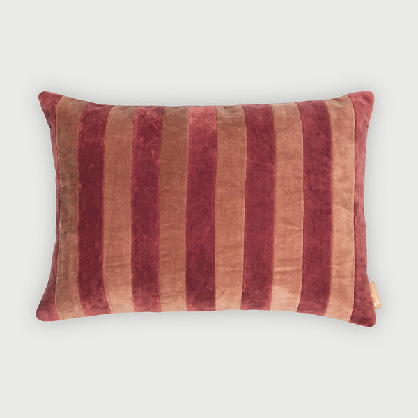 Holly Spice Velvet Stripe Cushion Cover