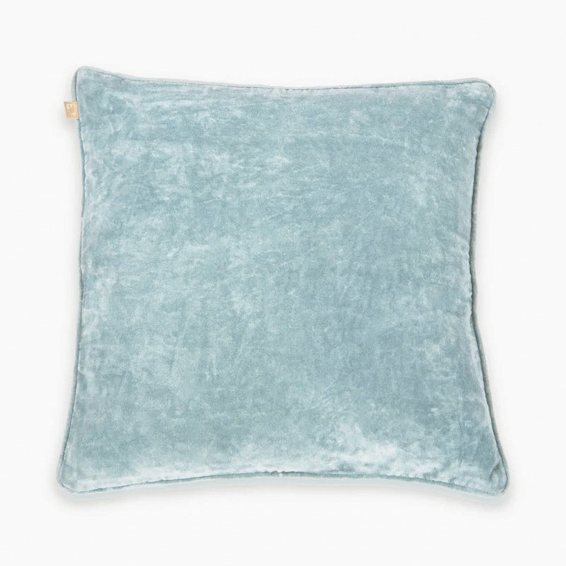 Soft Blue Velvet Euro Sham