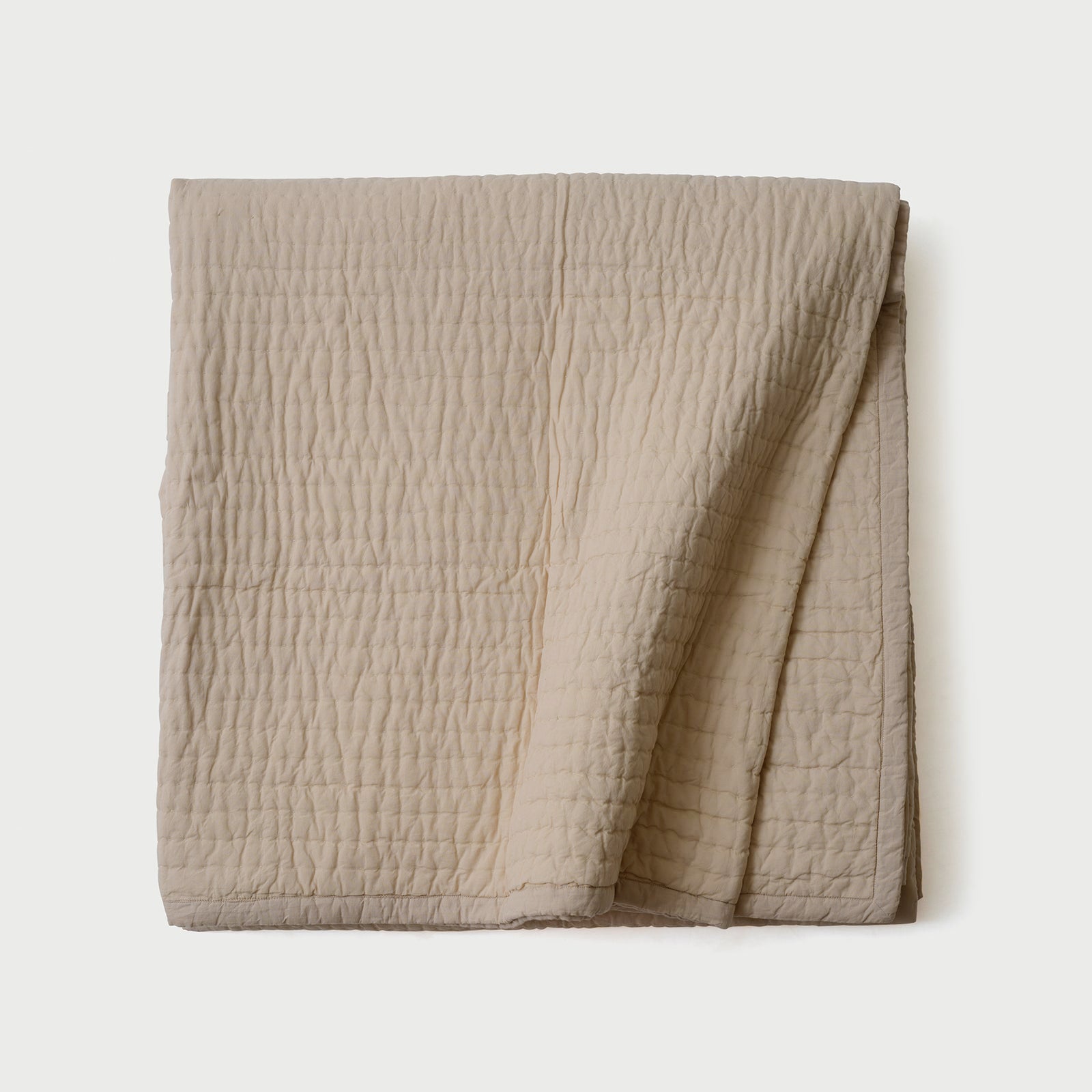 Hand Kantha Blush Cotton Bedspread