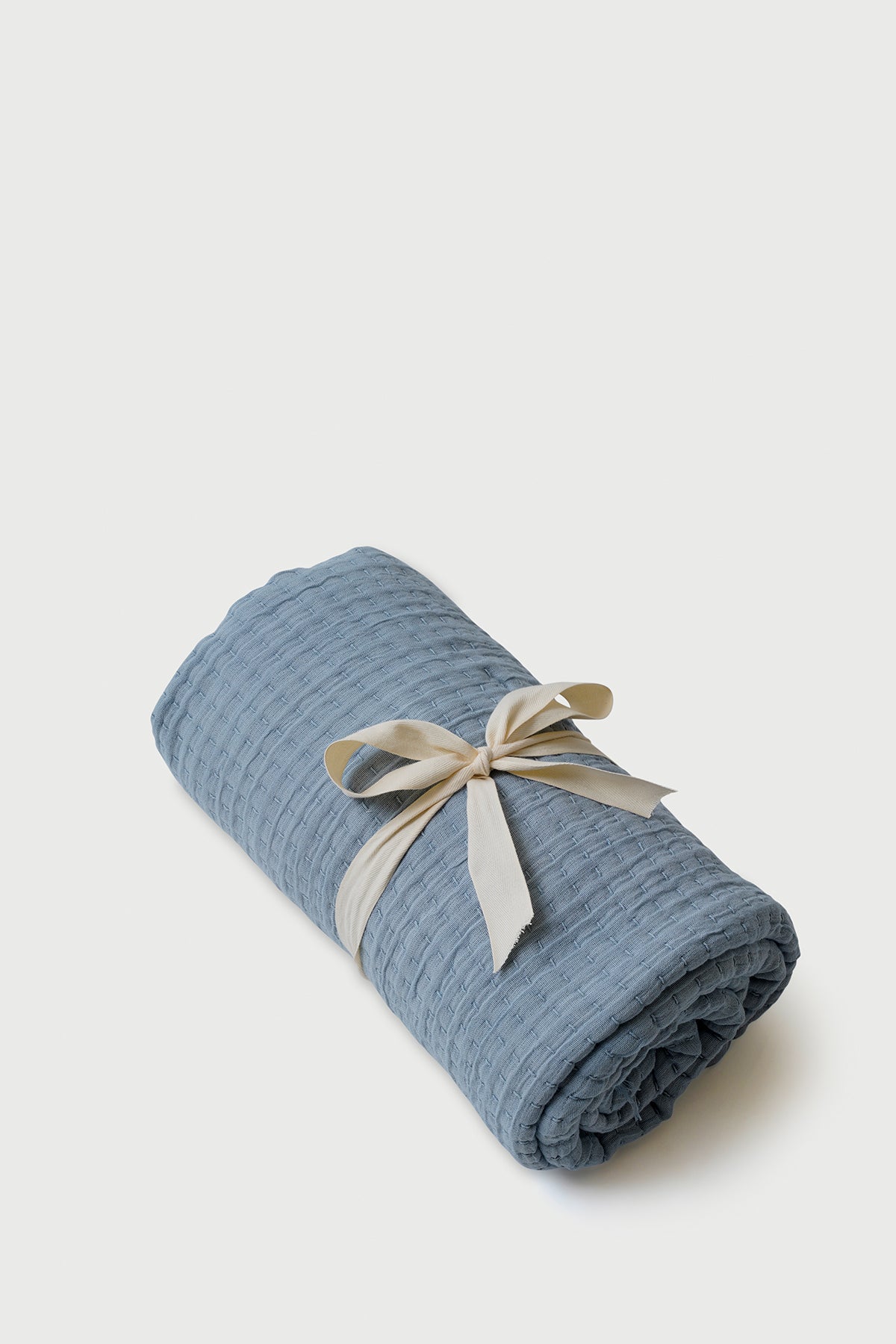 Trail Baby Blue Cotton Throw