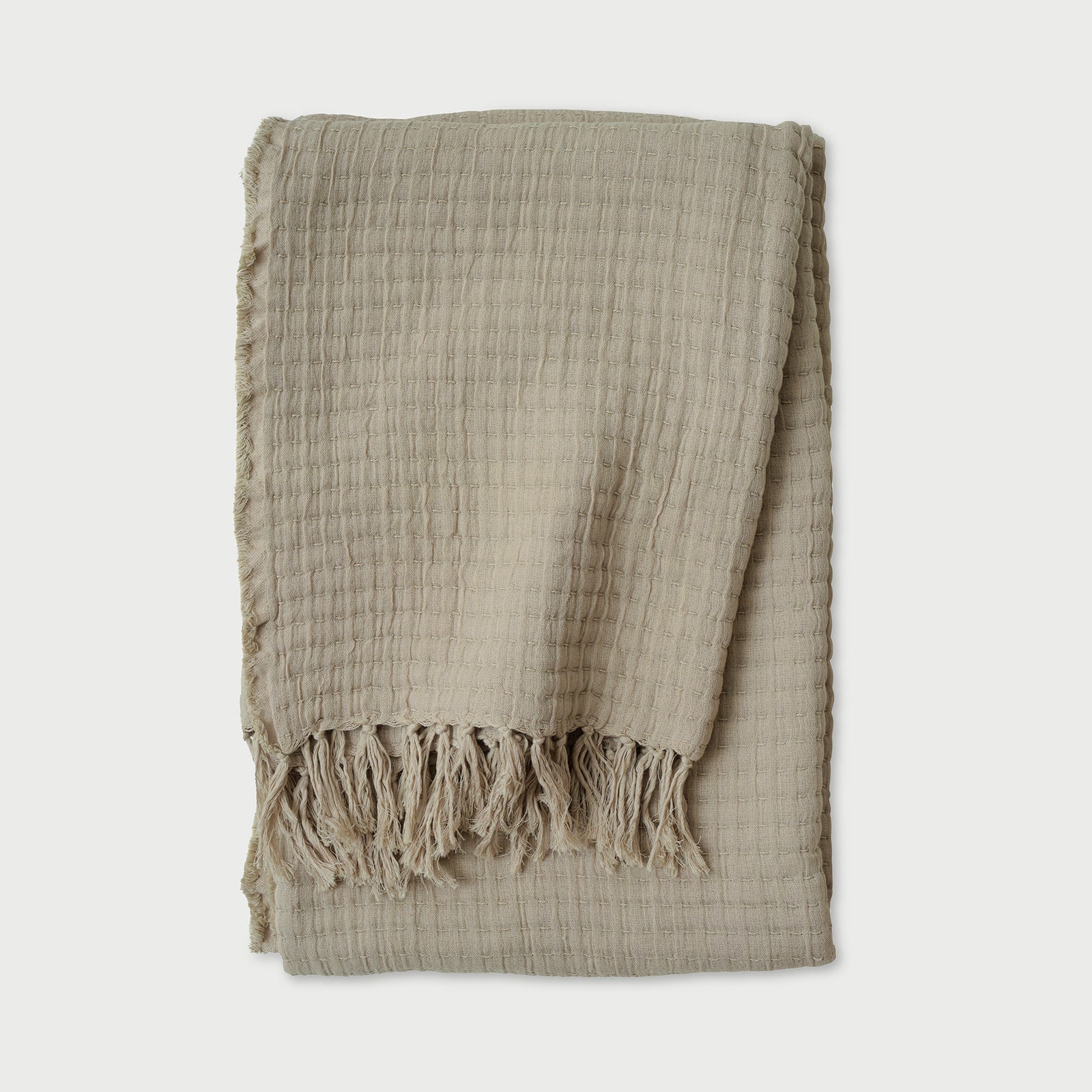 Beiege Throw Trail Beige Cotton Throw – SanctuaryLiving