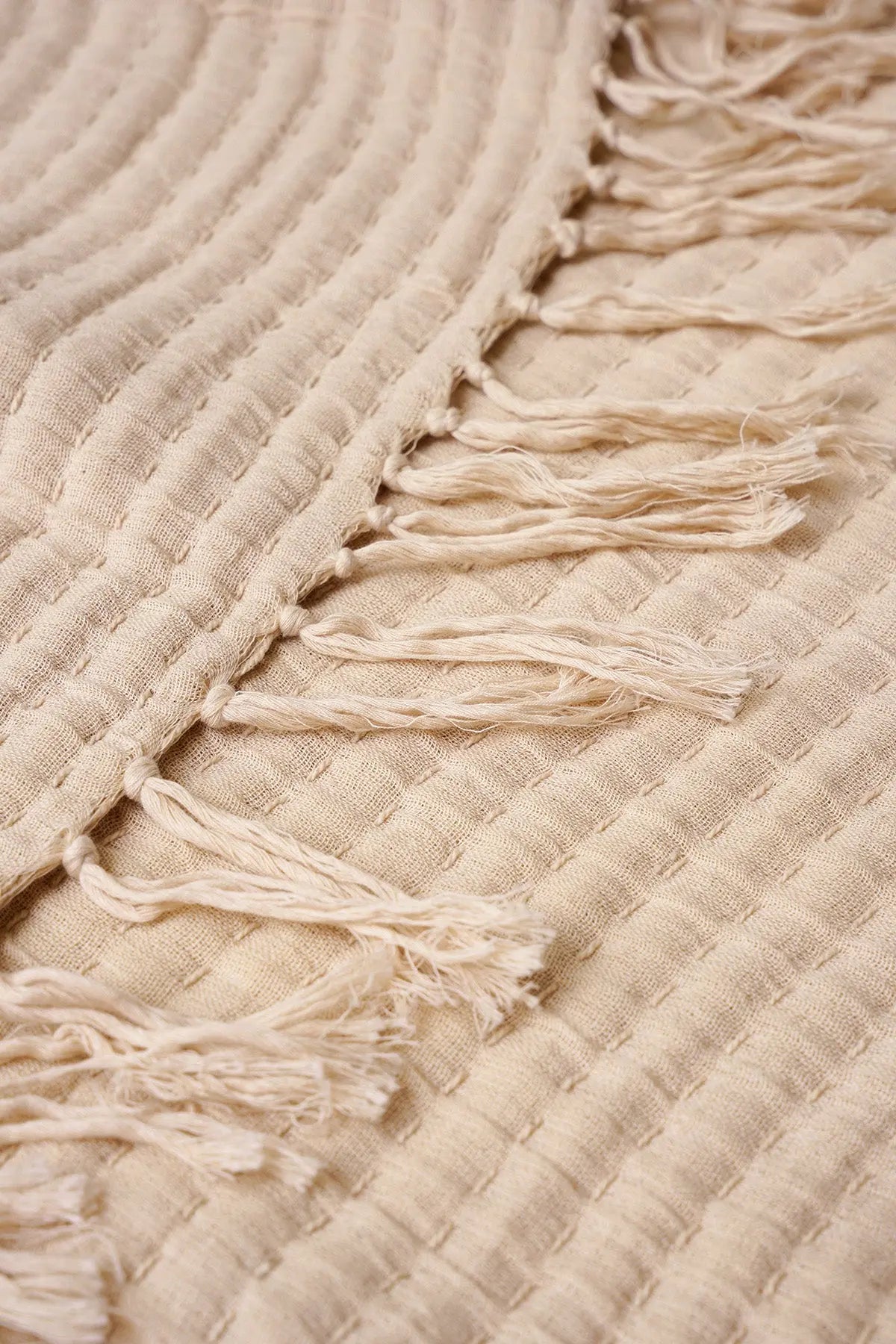 Trail Baby Pink Cotton Throw SanctuaryLiving