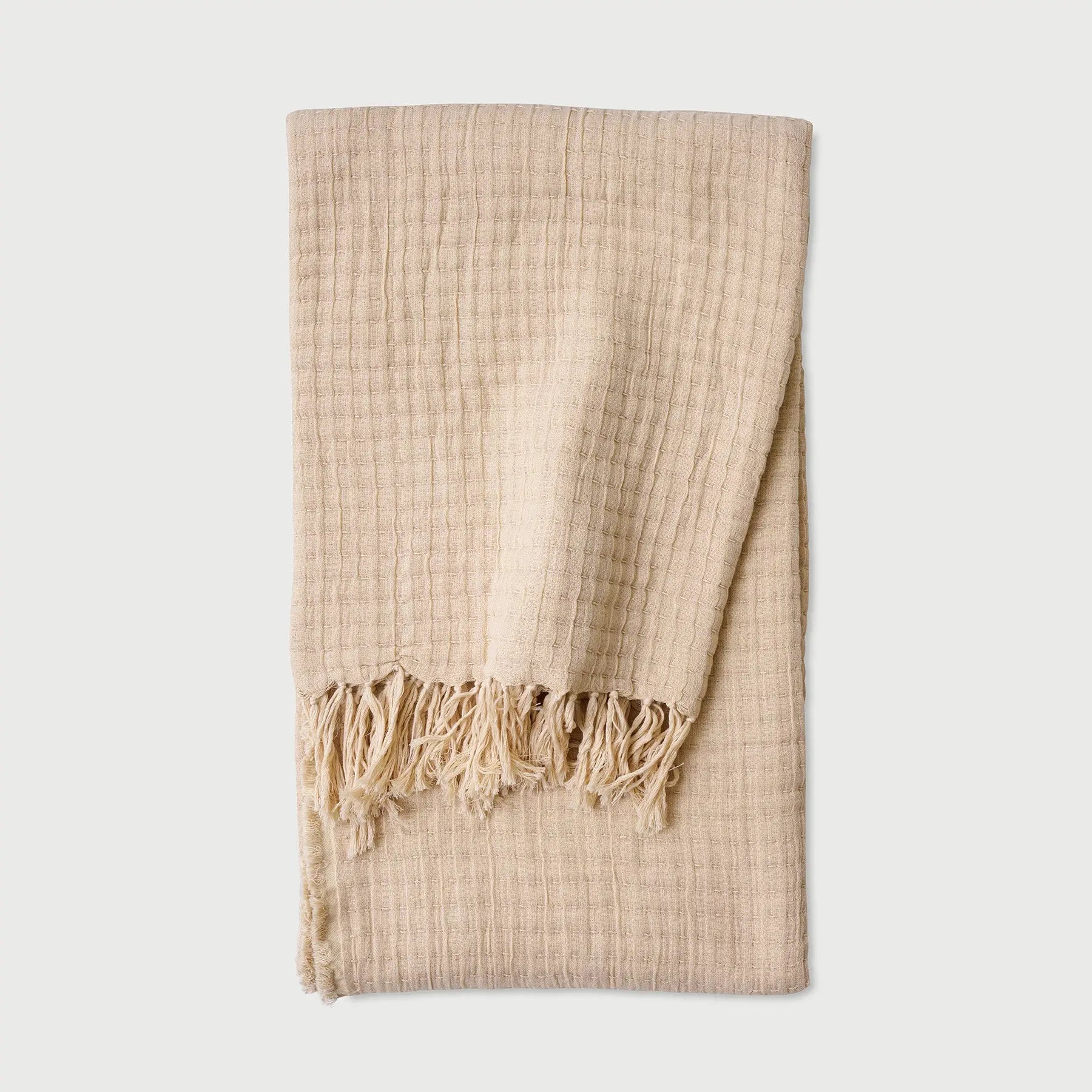 Trail Baby Pink Cotton Throw SanctuaryLiving