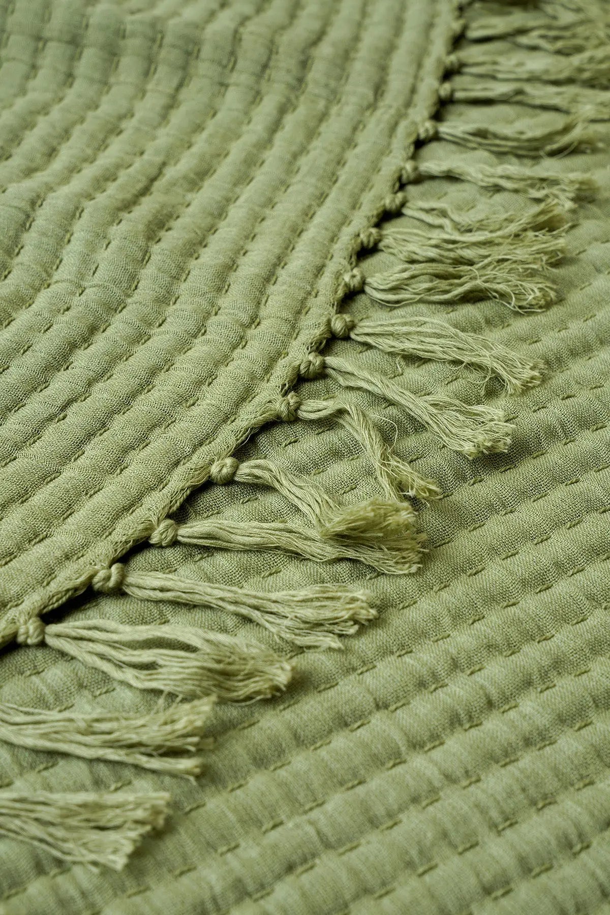 Trail Sage Cotton Throw SanctuaryLiving