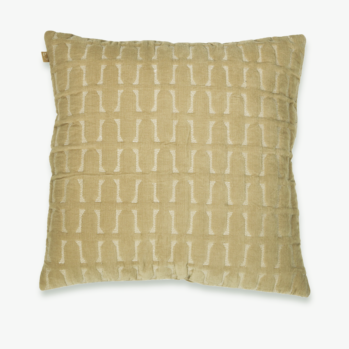 Twig Sand Embroidered Velvet Cushion Cover