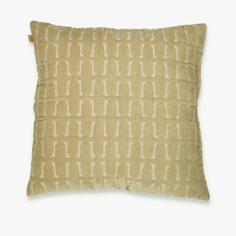 Twig Sand Embroidered Cushion Cover