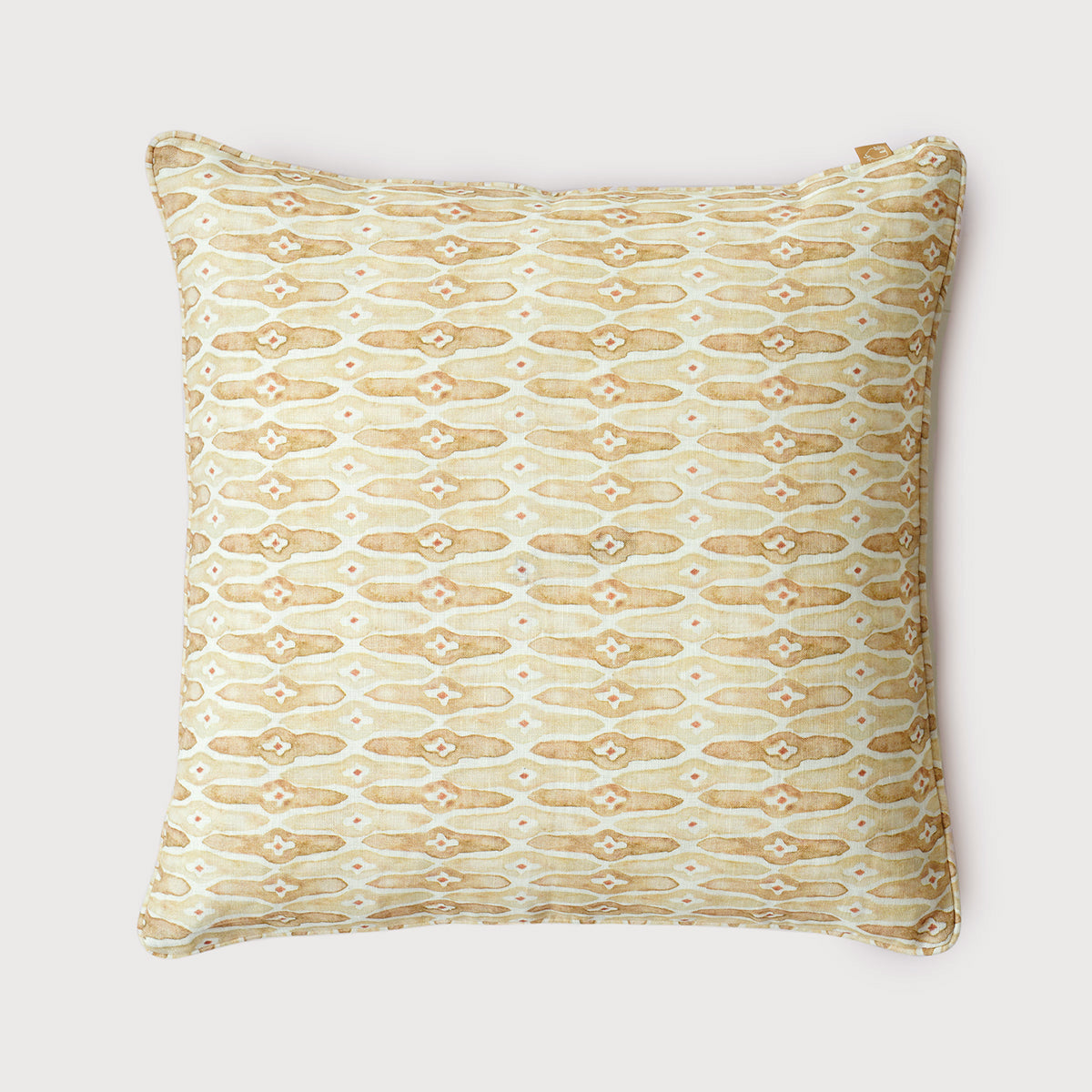Mosaic Sand Linen Cushion Cover