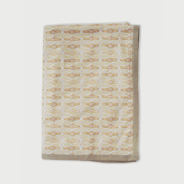 Mosaic Sand Linen Bedspread