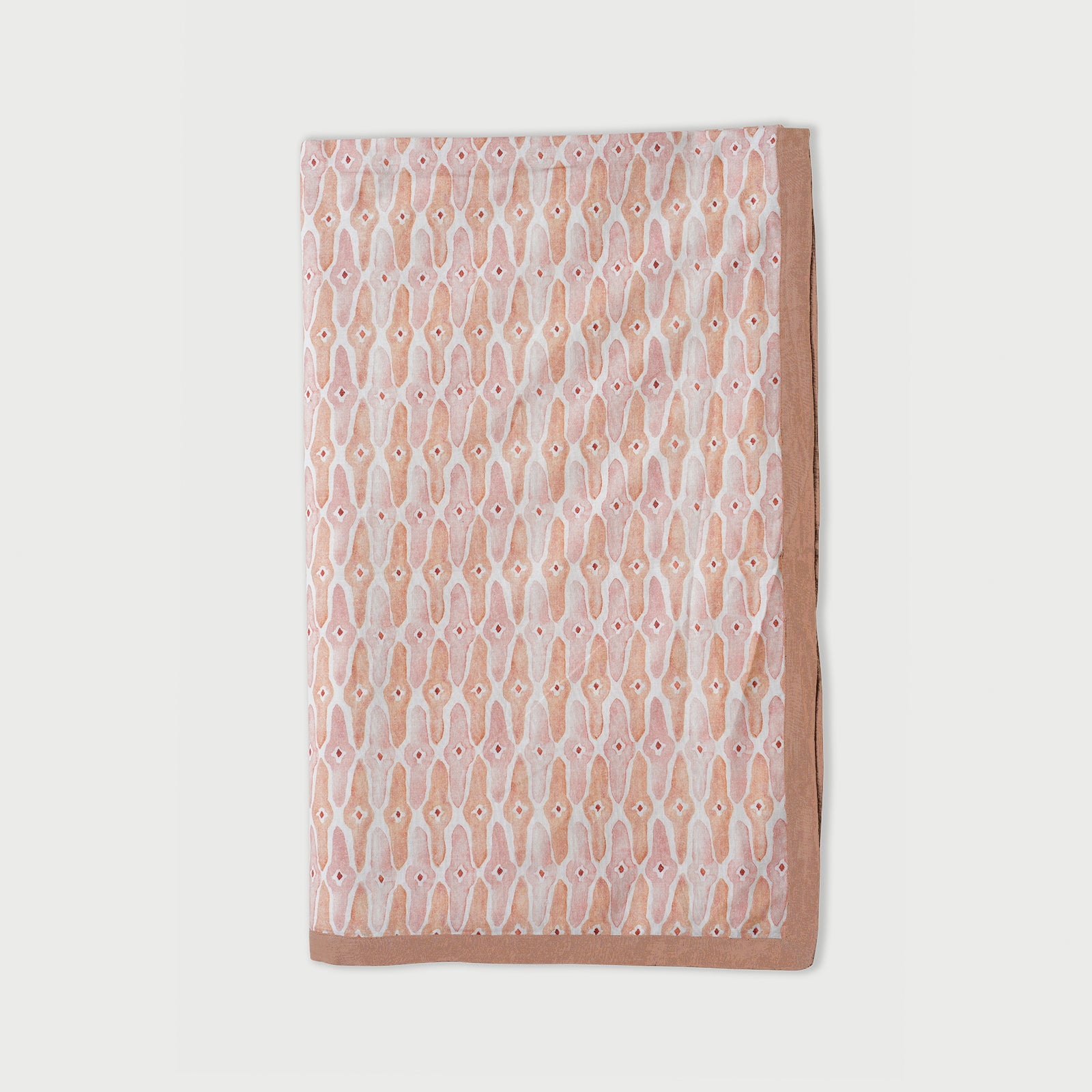 Mosaic Blush Linen Cotton Bedspread