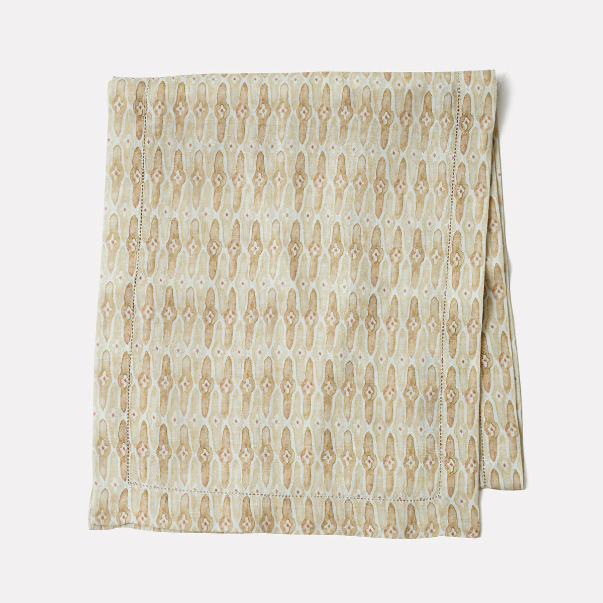 Mosaic Sand Linen Table Runner