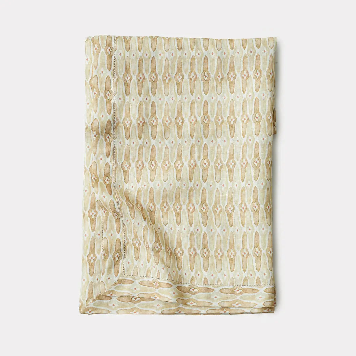 Mosaic Sand Linen Table Cover SanctuaryLiving