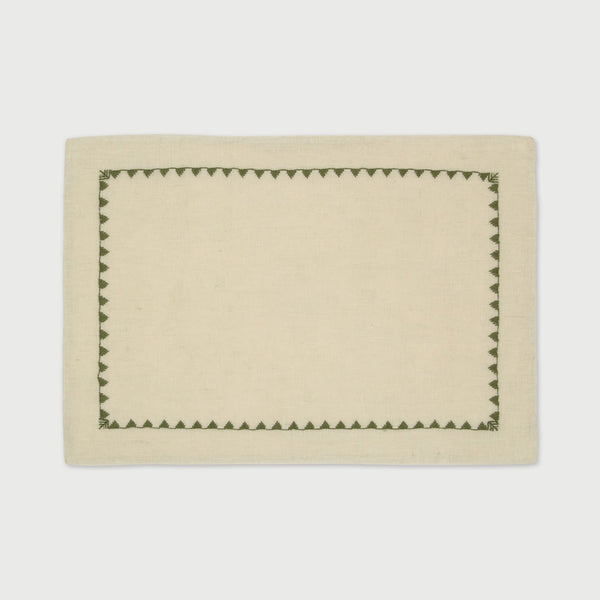 Mirage Pistachio Linen Table Mats | Set of 2