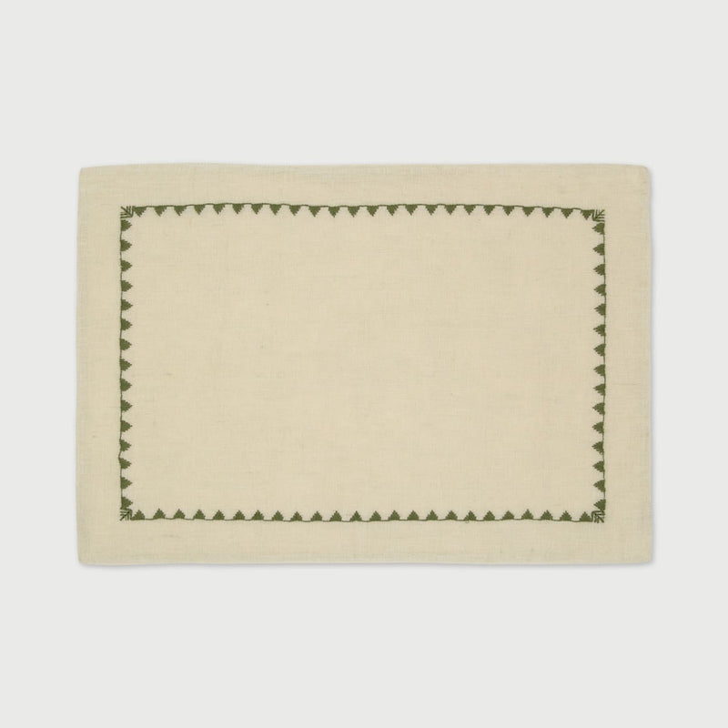 Mirage Pistachio Linen Table Mats | Set of 2