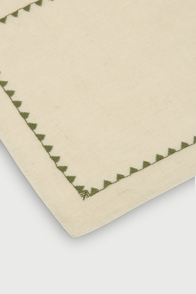 Mirage Pistachio Linen Table Mats | Set of 2