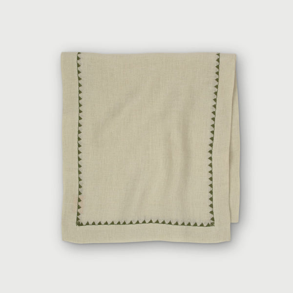 Mirage Pistachio Linen Table Runner