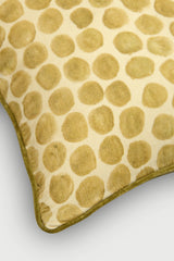 Polka Dot Olive Velvet Cushion Cover