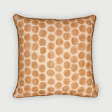 Polka Dot Caramel Velvet Cushion Cover