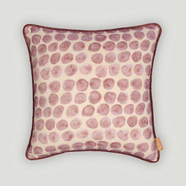 Polka Dot Lavender Velvet Cushion Cover