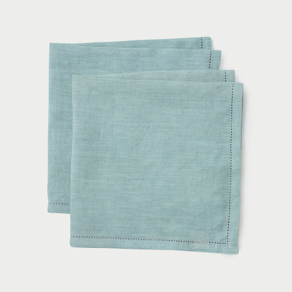 Powder Blue Linen Table Napkins | Set of 2