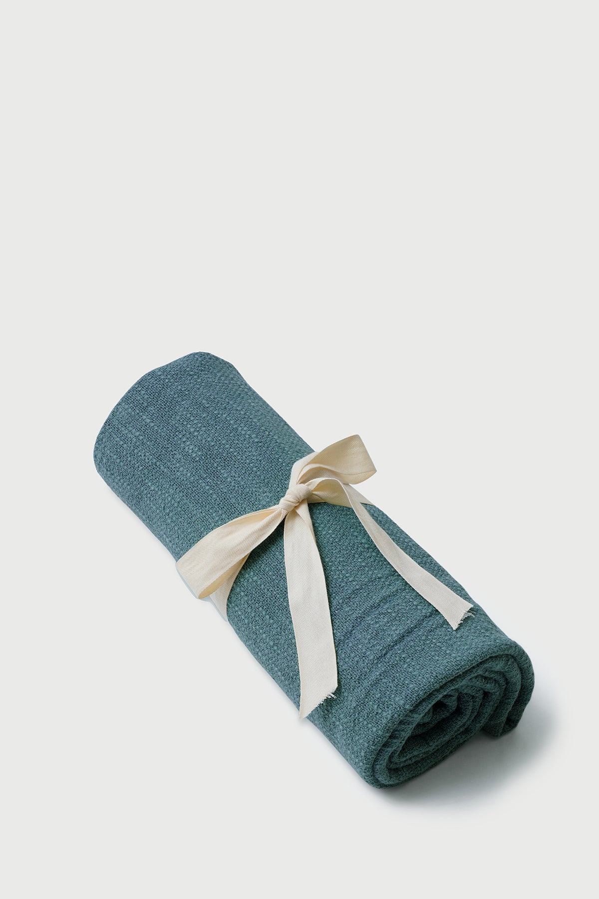 Handloom Cotton Slub Teal Throw