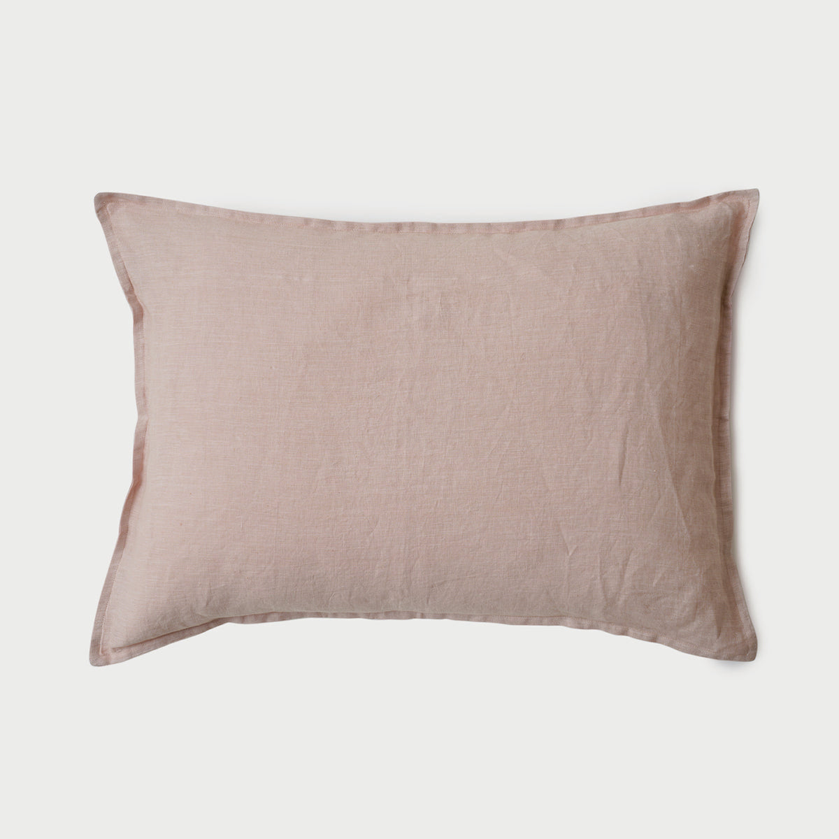 Soft Pink Linen Pillow Cover