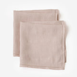 Soft Pink Linen Table Napkins | Set of 2