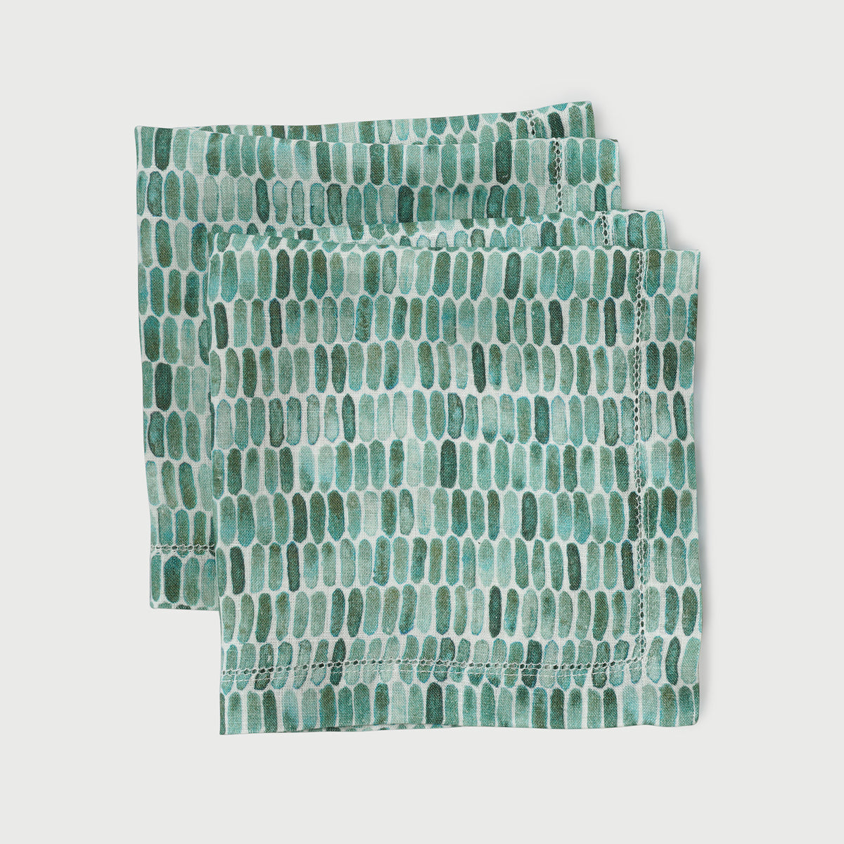 Speckle Teal Linen Table Napkins-Set of 2