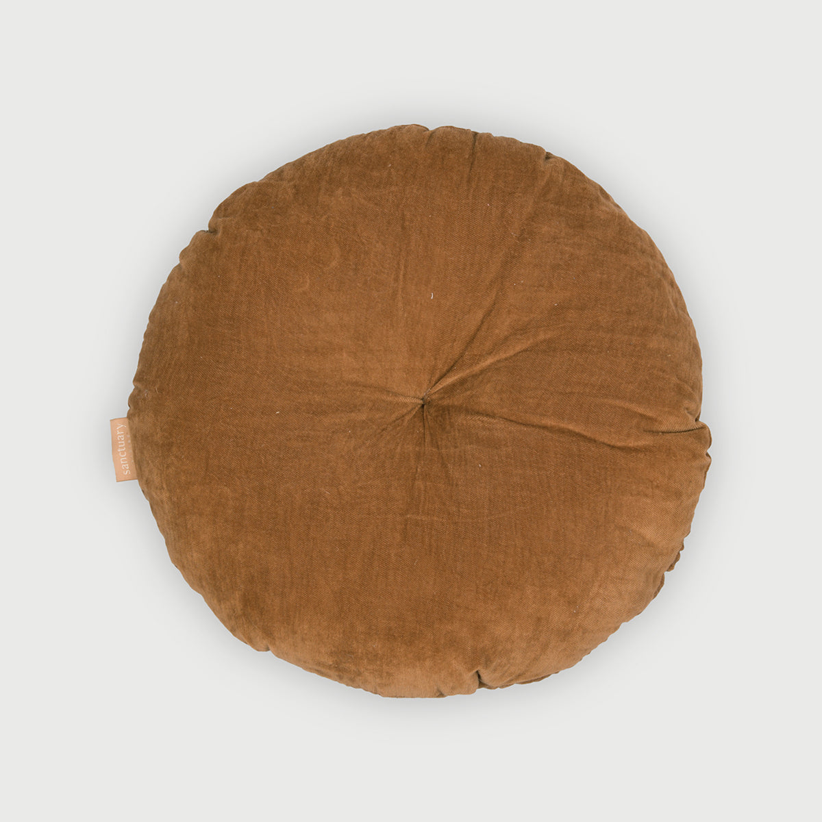 Cuddle Tan Brown Velvet  Round Cushion