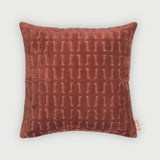 Twig Rhubarb Embroidered Velvet Cushion Cover