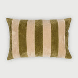 Willow Olive Velvet Stripe Cushion Cover