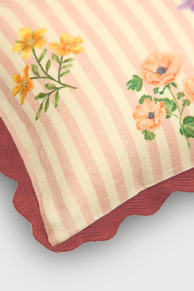 Rosalia Dusty Rose Linen Oblong Cushion Cover
