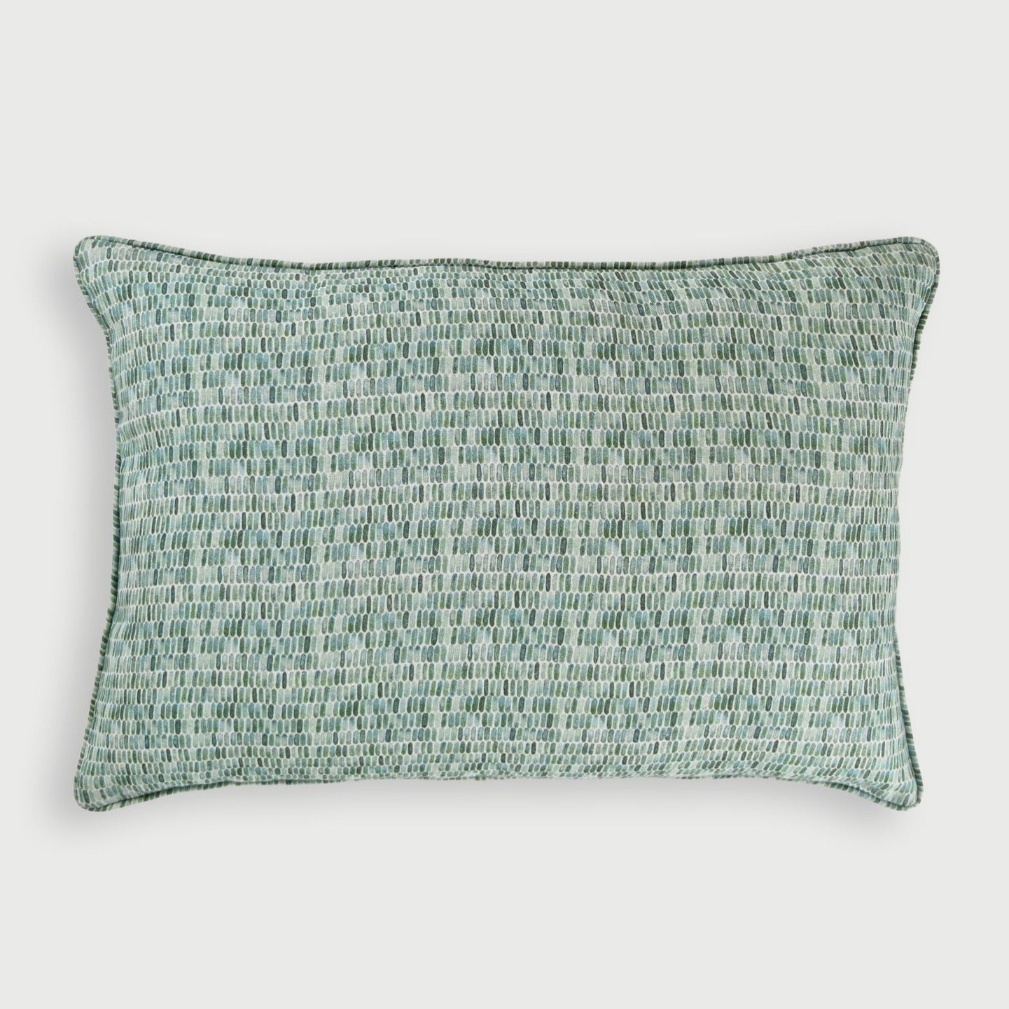 Speckle Teal Linen Oblong Cushion Cover