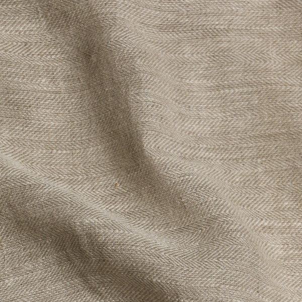 Linen Herringbone Oatmeal Fabric