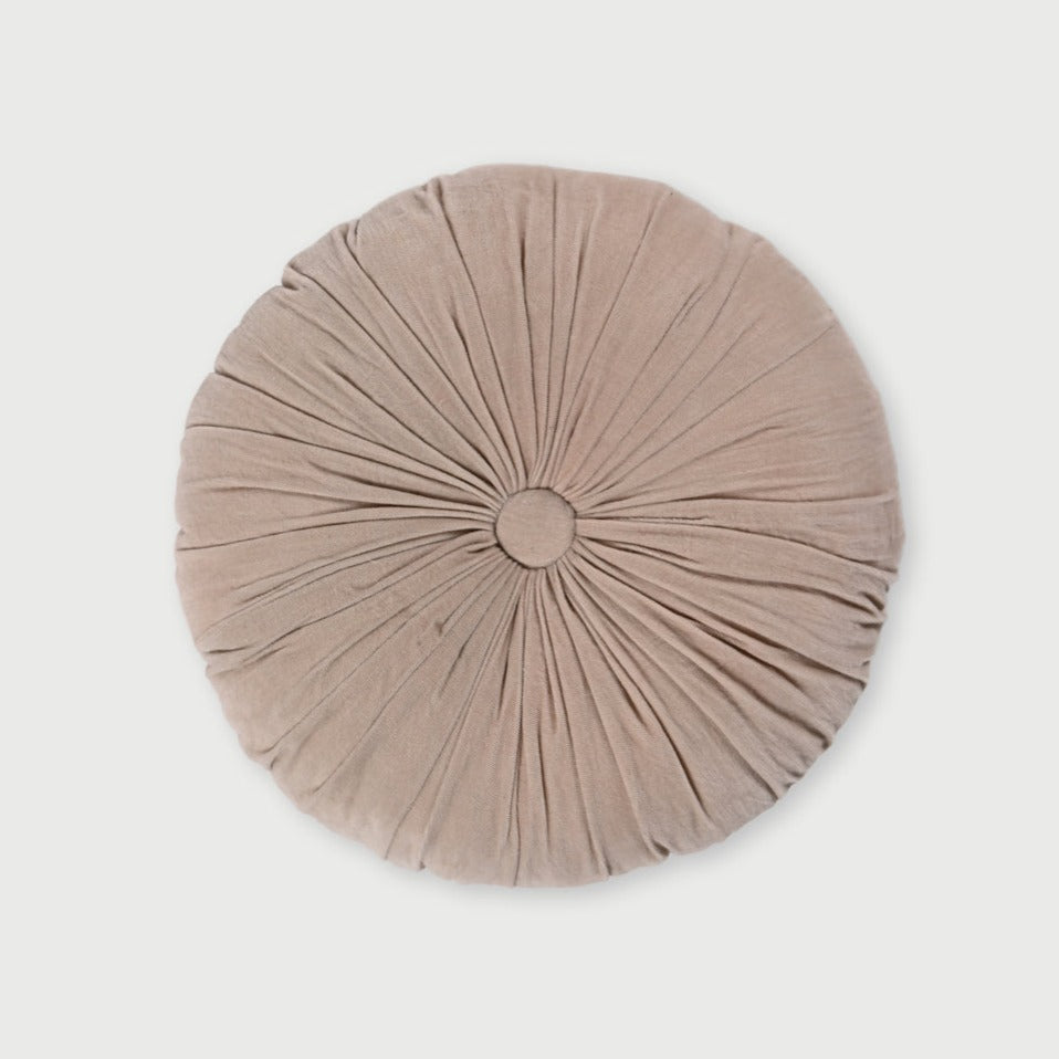 Cuddle Blush Velvet Round Cushion