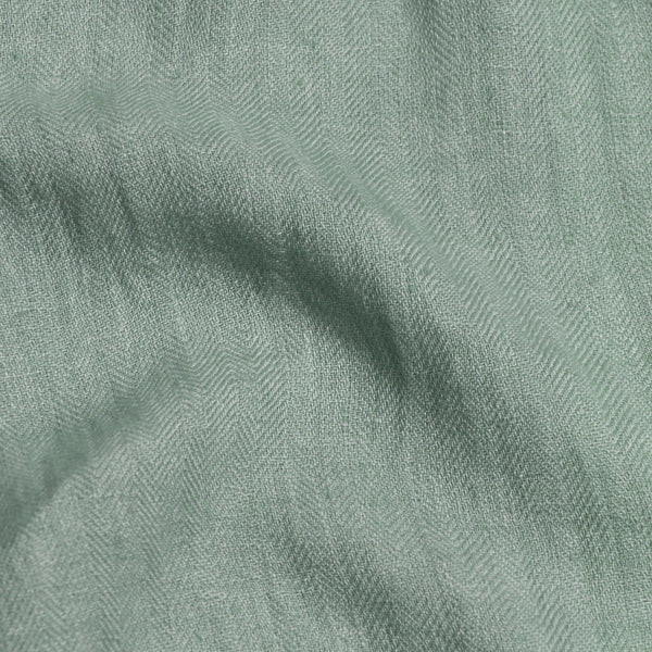 Linen Herringbone Duck Egg Fabric