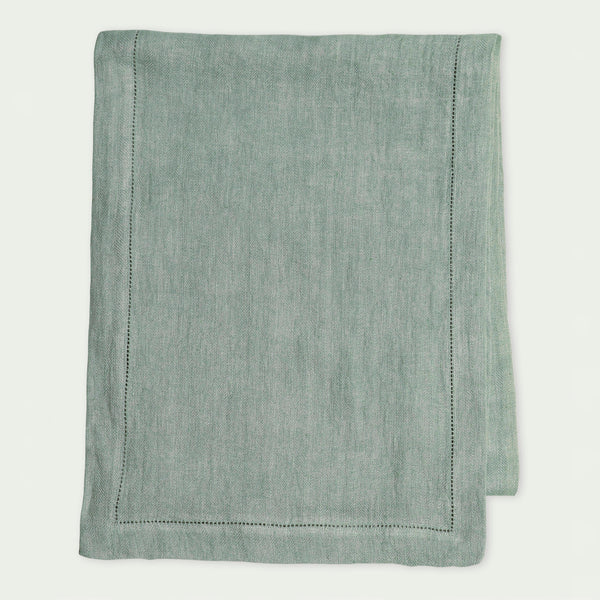 Linen Duck Egg Herringbone Table Runner