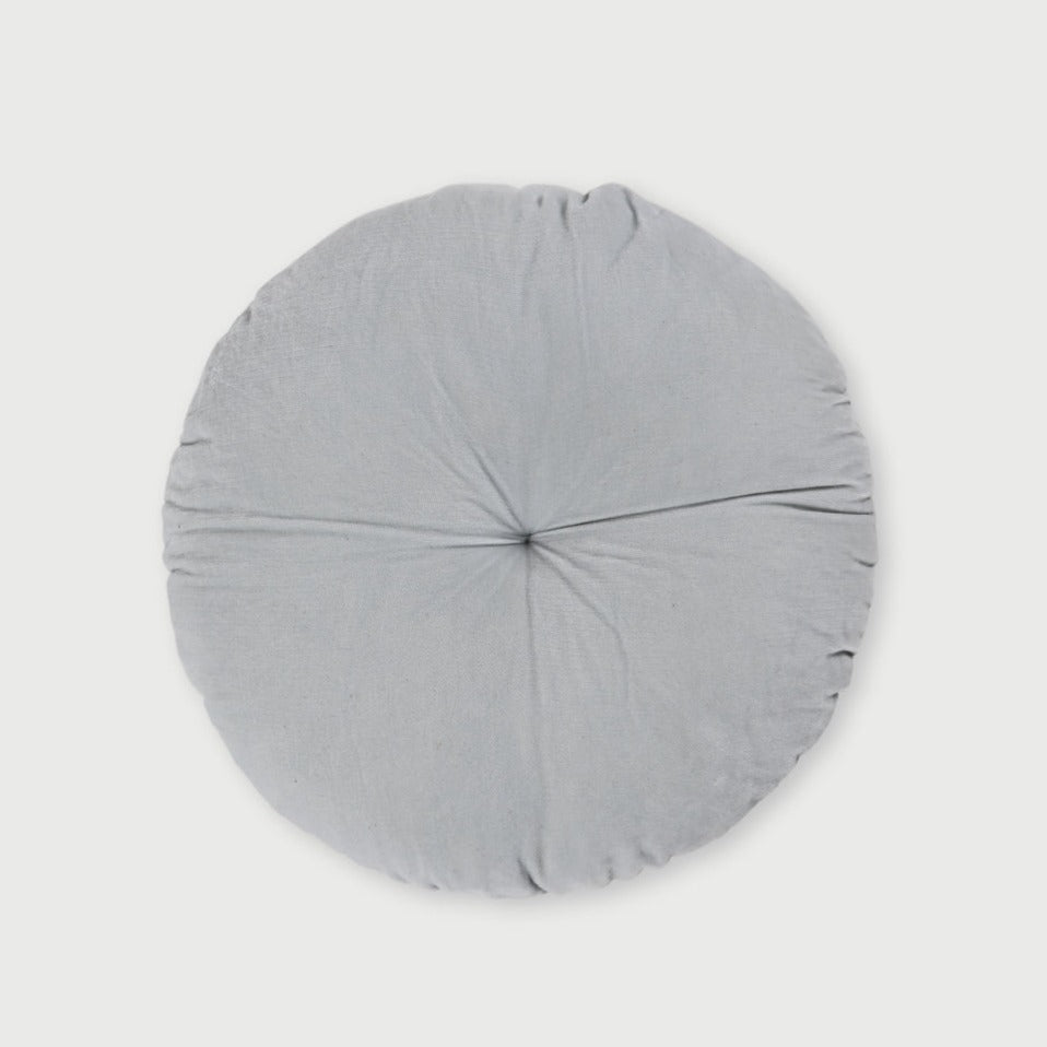 Cuddle Powder Blue Velvet Round Cushion