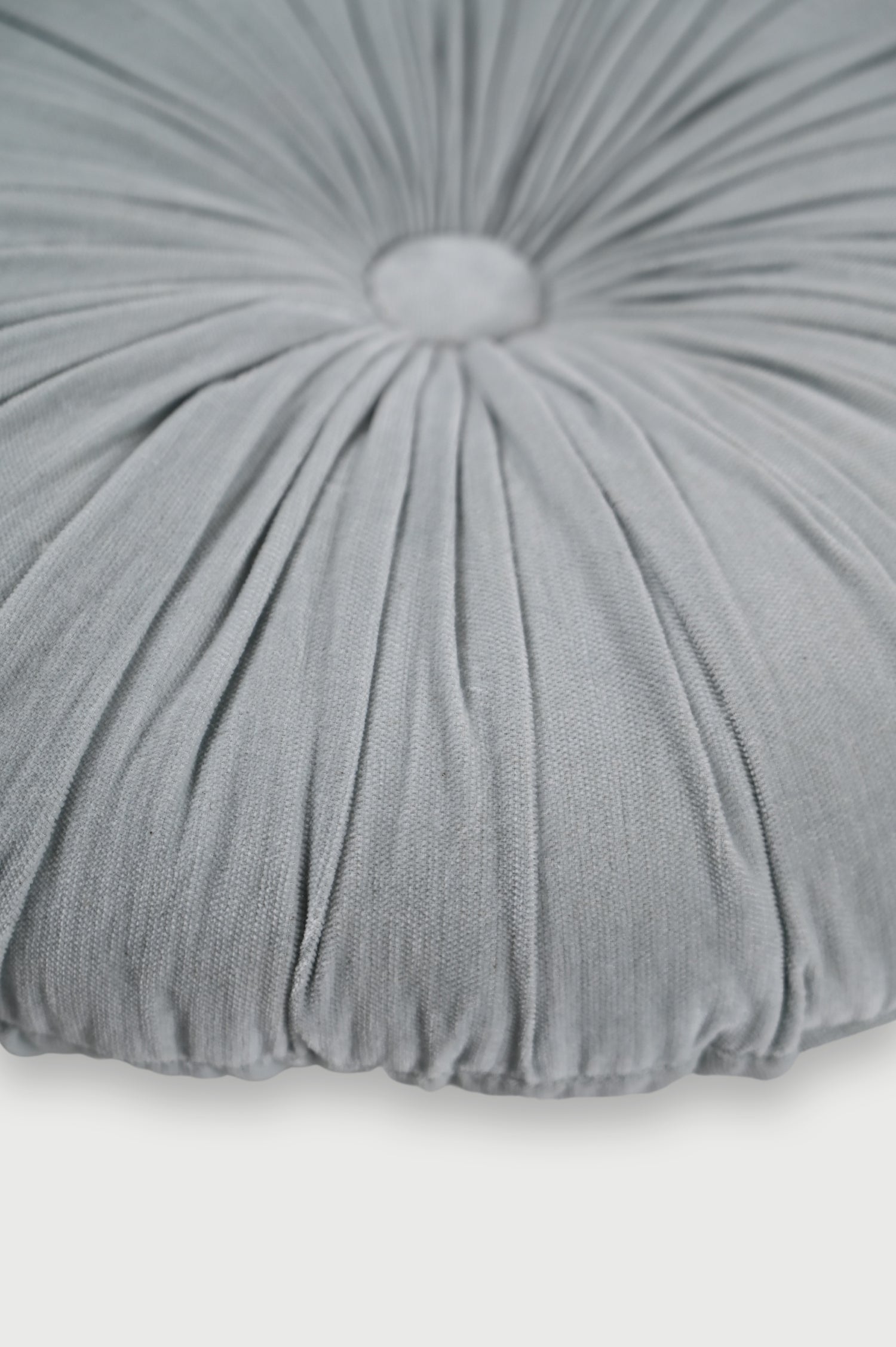 Cuddle Powder Blue Velvet Round Cushion