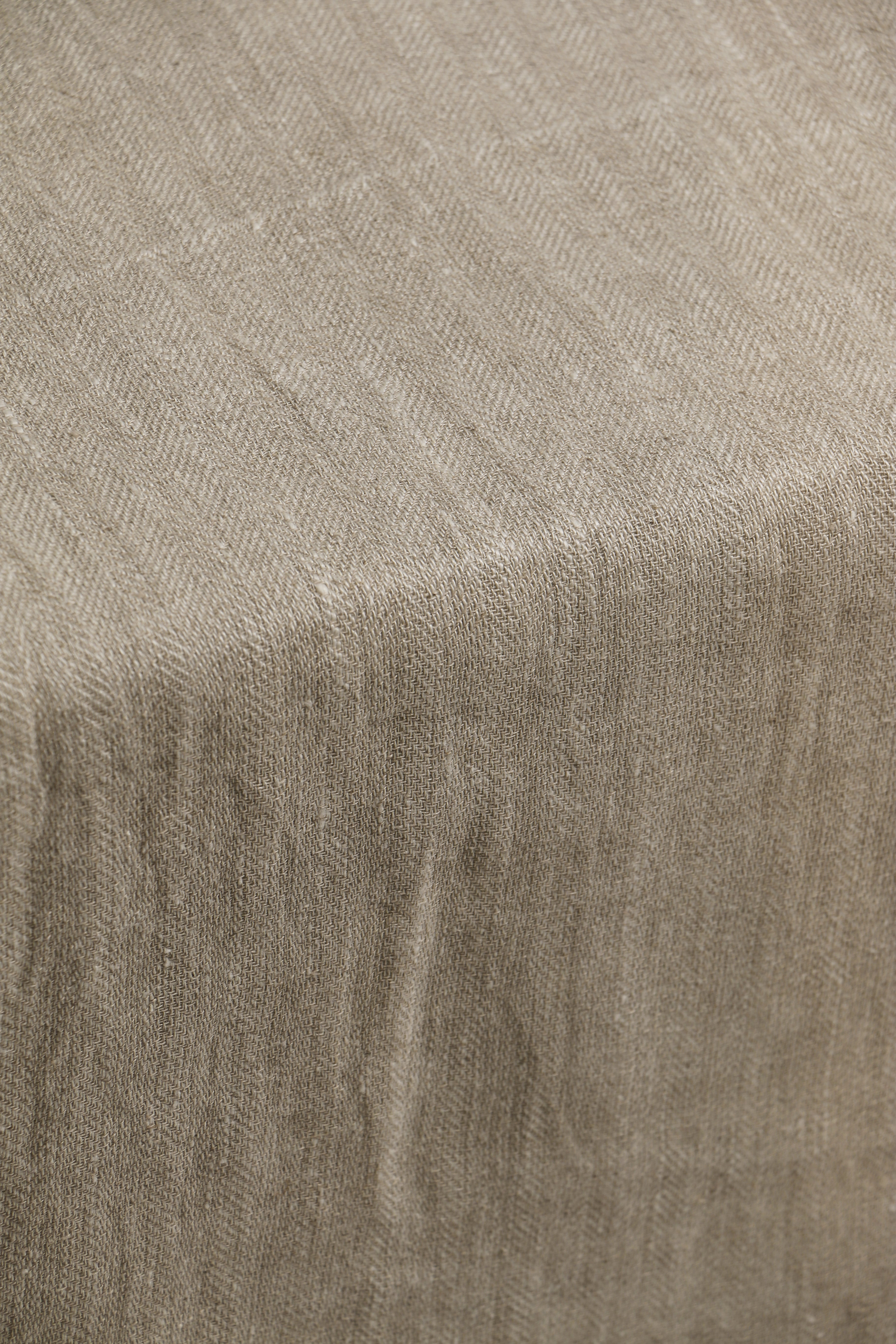 Herringbone Linen Oatmeal Fabric