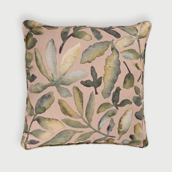 Flora Blush Linen Cushion Cover