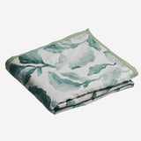Cascade Teal Linen Bedspread