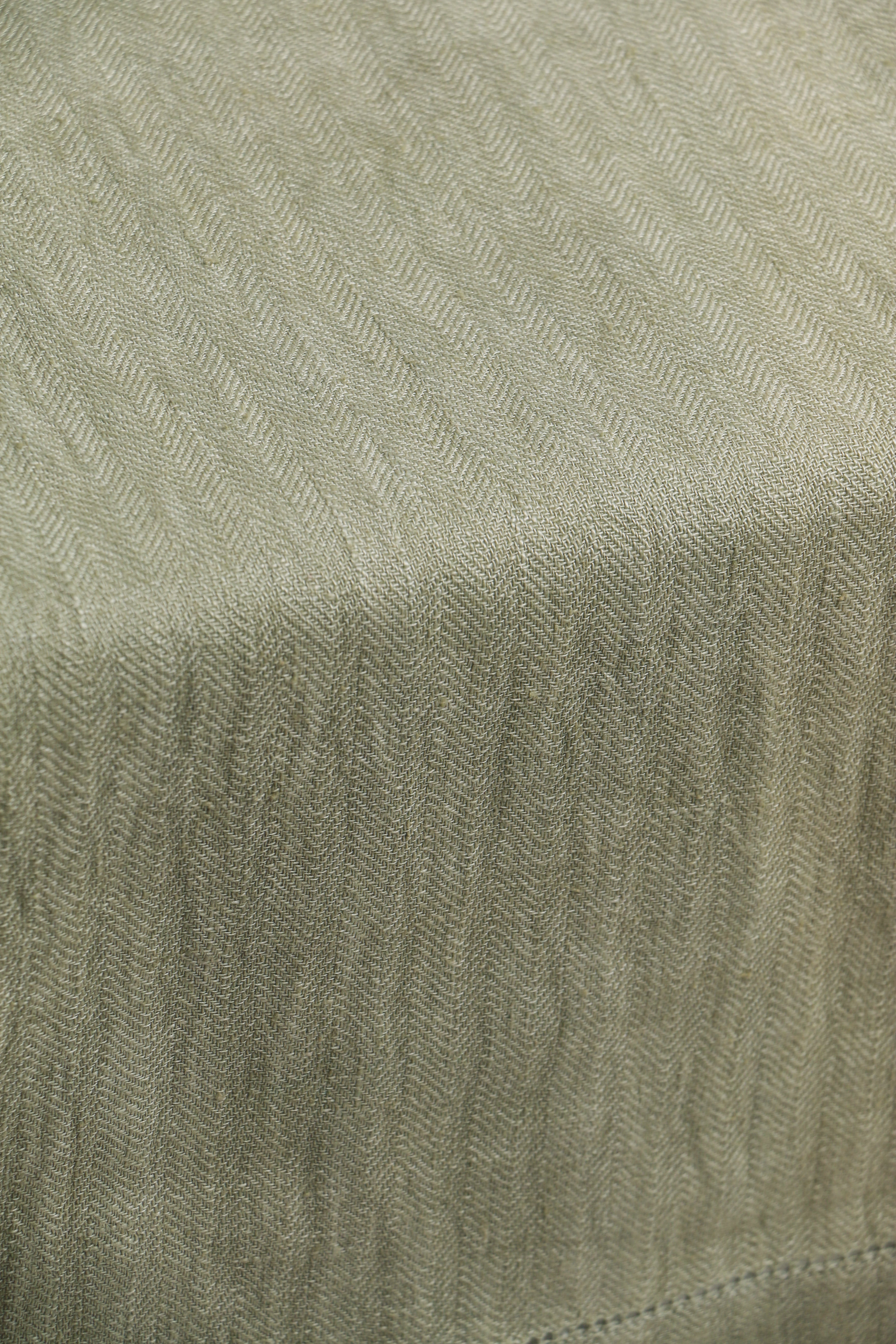 Herringbone Linen Sage Fabric